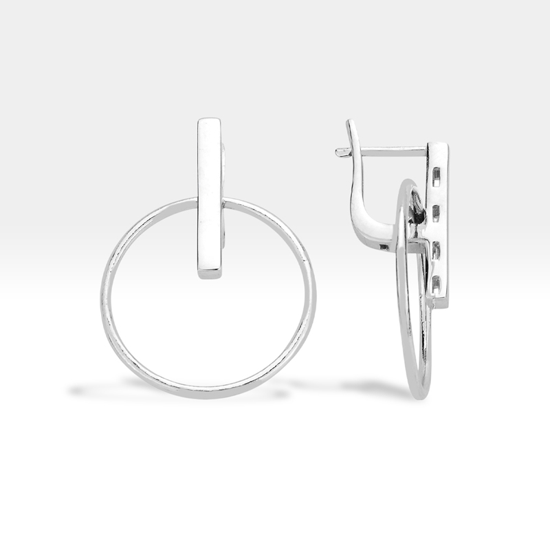 Lifestyle visual of Tayfun Silver earring collection