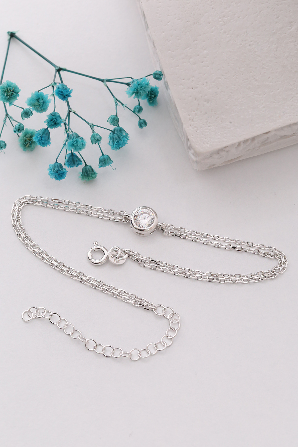 Solitaire | Zirconia 925 Sterling Silver Bracelet