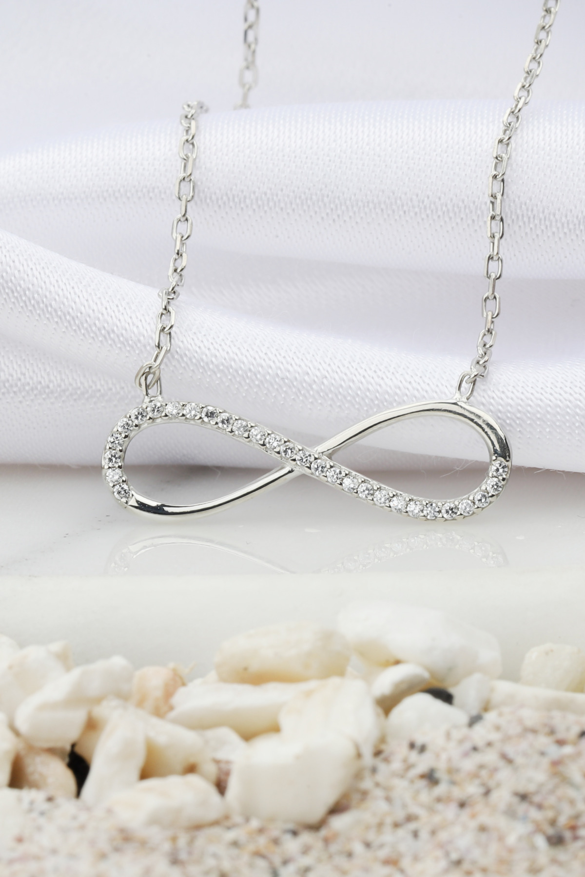 Infinity | Zirconia 925 Sterling Silver Necklace
