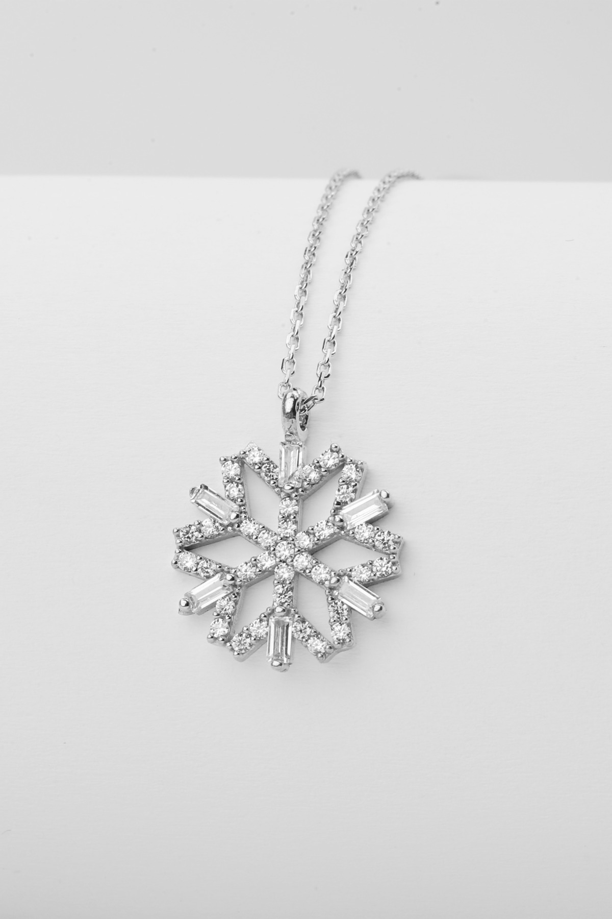 Snowflake | Zirconia 925 Sterling Silver Necklace
